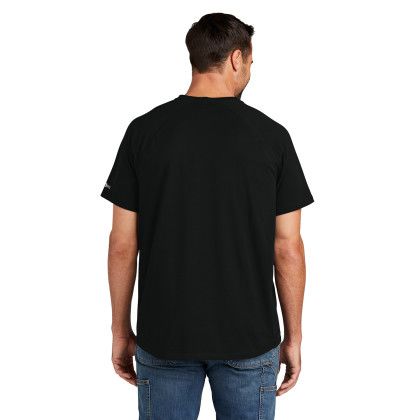 Custom Carhartt Force Short Sleeve Pocket T-Shirt - Black Back view