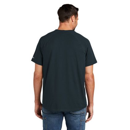 Custom Carhartt Force Short Sleeve Pocket T-Shirt - Navy Back view