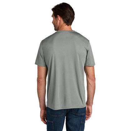 Custom Carhartt Force Sun Defender Short Sleeve T-Shirt - Asphalt Grey Back view