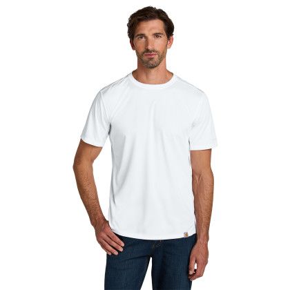 Custom Carhartt Force Sun Defender Short Sleeve T-Shirt - White Front view