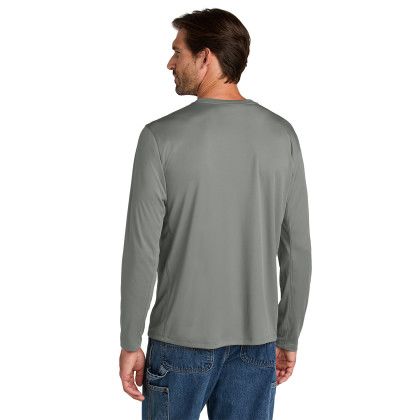 Custom Carhartt Force Sun Defender Long Sleeve T-Shirt - Asphalt Grey Back view