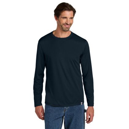 Custom Carhartt Force Sun Defender Long Sleeve T-Shirt - Navy Front view
