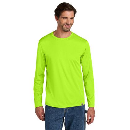 Custom Carhartt Force Sun Defender Long Sleeve T-Shirt - Brite Lime Front view