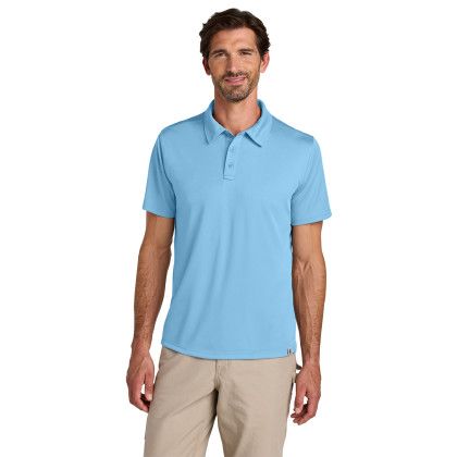 Custom Carhartt Force Sun Defender Polo - Fresh Water Blue Front view