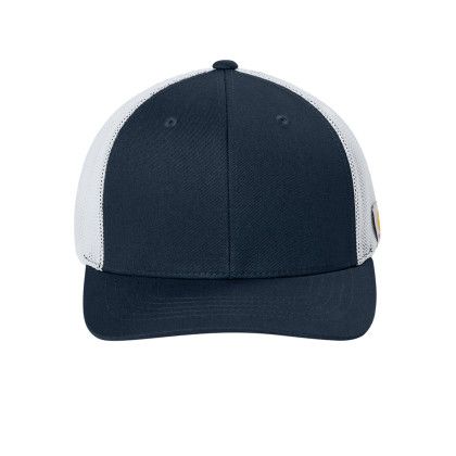 Custom Carhartt Flexfit 110 Mesh Back Cap - Navy&White Front view Custom Carhartt Flexfit 110 Mesh Back Cap - Navy&White Front view