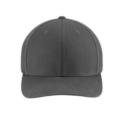 Custom Carhartt Flexfit 110 Mesh Back Cap - Shadow Grey Front view Custom Carhartt Flexfit 110 Mesh Back Cap - Shadow Grey Front view