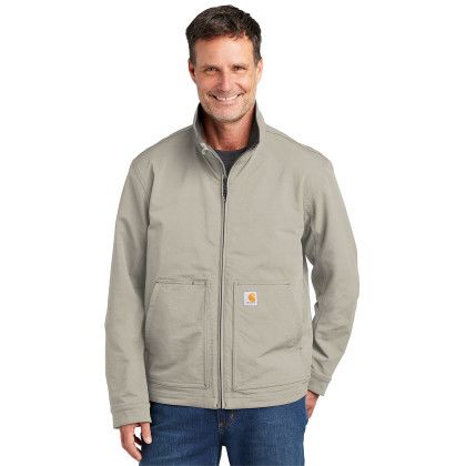 Custom Carhartt Super Dux Soft Shell Jacket - Greige Front View 