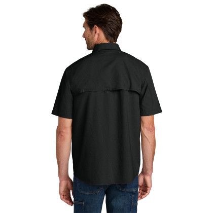 Custom Carhartt Force Sun Defender Short Sleeve Shirt - Black Back view Custom Carhartt Force Sun Defender Short Sleeve Shirt - Black Back view