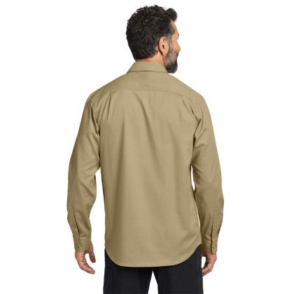Custom Carhartt Rugged Professional Series Long Sleeve Shirt - Dark khaki Back view