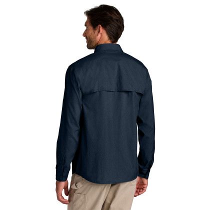 Custom Carhartt Force Sun Defender Long Sleeve Shirt - Navy Back view