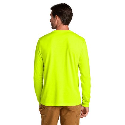 Custom Carhartt Long Sleeve T-Shirt - Brite Lime Back view
