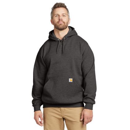 Custom Carhartt Midweight Hooded Sweatshirt - Carbon heather Front view Custom Carhartt Midweight Hooded Sweatshirt - Carbon heather Front view