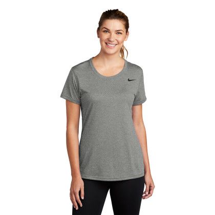 Custom Nike Women's Team RLegend Tee - Carbon Heather Front view Custom Nike Women's Team RLegend Tee - Carbon Heather Front view