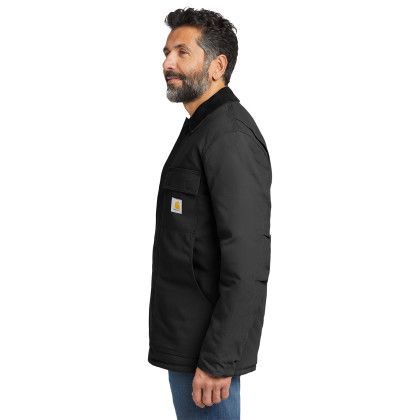 Custom Carhartt Tall Duck Traditional Coat - Black Side view