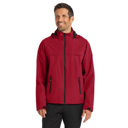 Custom Port Authority Torrent Waterproof Jacket - Deep Red Front view