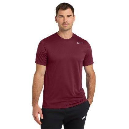 Custom Nike Team RLegend Tee - Deep Maroon Front view Custom Nike Team RLegend Tee - Deep Maroon Front view