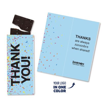 Custom Chocolate Sea Salt Caramel Bar Sweeter Card - Thank You