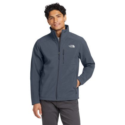 Custom The North Face Apex Barrier Soft Shell Jacket - Urban Navy Front view