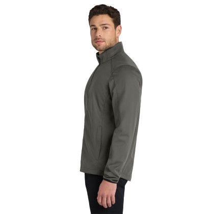Custom Port Authority Active Soft Shell Jacket - Grey Steel Side view