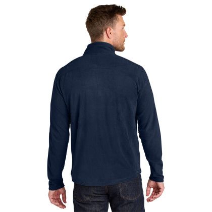 Custom Port Authority Microfleece 1/2-Zip Pullover - True Navy Back view Custom Port Authority Microfleece 1/2-Zip Pullover - True Navy Back view