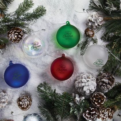 Custom Hand Blown Glass Ornament - Frosted