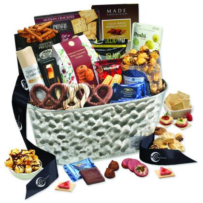 Custom Epicurean Delights Gourmet Gift Basket - Black 