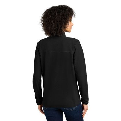 Custom The North Face Women's Glacier Full-Zip Fleece Jacket - TNF Black Back view