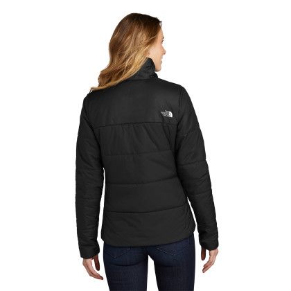 Custom The North Face Women's Chest Logo Everyday Insulated Jacket - TNF Black Back view Custom The North Face Women's Chest Logo Everyday Insulated Jacket - TNF Black Back view