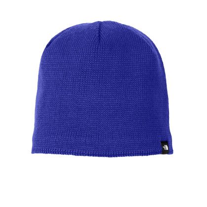 Custom The North Face Mountain Beanie - TNF Blue Front view Custom The North Face Mountain Beanie - TNF Blue Front view