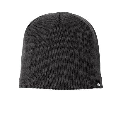 Custom The North Face Mountain Beanie - TNF Dark Grey Heather Front view Custom The North Face Mountain Beanie - TNF Dark Grey Heather Front view
