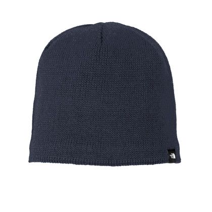 Custom The North Face Mountain Beanie - Urban Navy Front view Custom The North Face Mountain Beanie - Urban Navy Front view