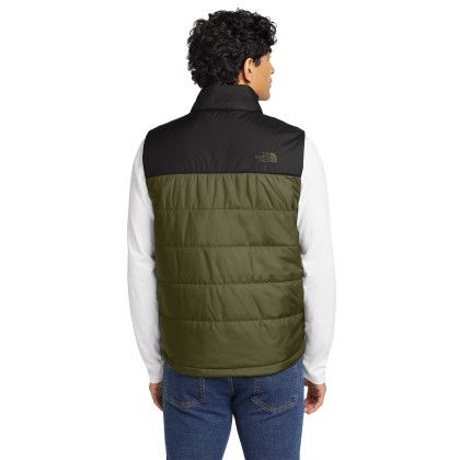 Custom The North Face Everyday Insulated Vest - Burnt Olive Green Back view Custom The North Face Everyday Insulated Vest - Burnt Olive Green Back view