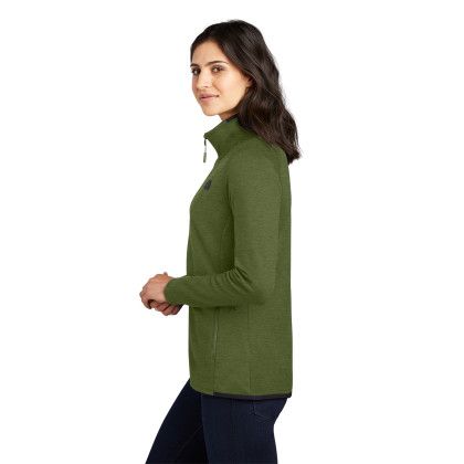 Custom The North Face Women's Skyline Full-Zip Fleece Jacket - Four Leaf Clover Heather Side view