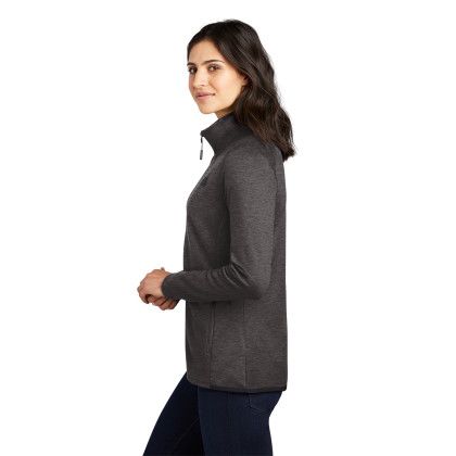 Custom The North Face Women's Skyline Full-Zip Fleece Jacket - TNF Dark Grey Heather Side view