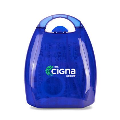 Custom 25pc Medium First Aid Kit in Press-Open Case - Blue
