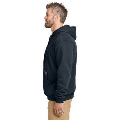 Custom Carhartt Tall Midweight Hooded Sweatshirt - Navy Side view
