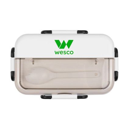 Custom FreshLock Lunch Box - Black Front View 