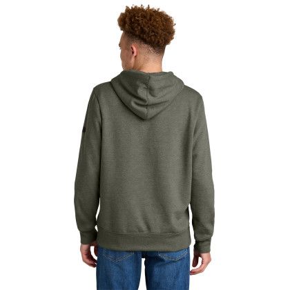 Custom The North Face Sleeve Logo Pullover Hoodie - New Taupe Green Heather Back view