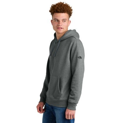 Custom The North Face Sleeve Logo Pullover Hoodie - TNF Medium Grey Heather Side view