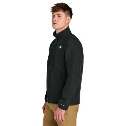 Custom The North Face Barr Lake Soft Shell Jacket - TNF Black Heather Side view