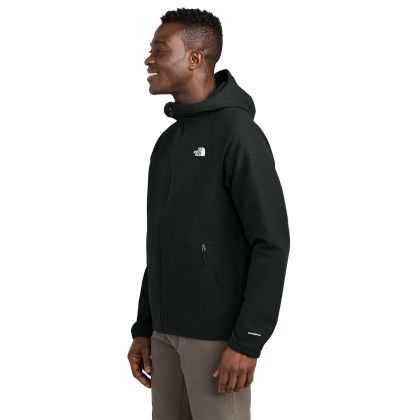Custom The North Face Barr Lake Hooded Soft Shell Jacket - TNF Black Heather Side view