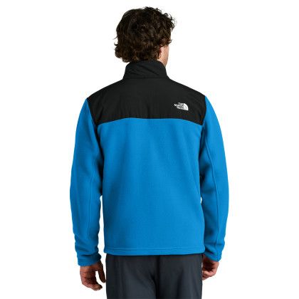 Custom The North Face Highest Peak Full-Zip Fleece Jacket - Hero Blue/TNF Black Back view