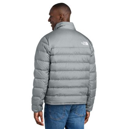 Custom The North Face Down Hybrid Jacket - TNF Medium Grey Hearther Back view