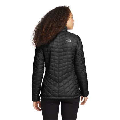 Custom The North Face Women's ThermoBall Trekker Jacket - TNF Matte Black Back view Custom The North Face Women's ThermoBall Trekker Jacket - TNF Matte Black Back view