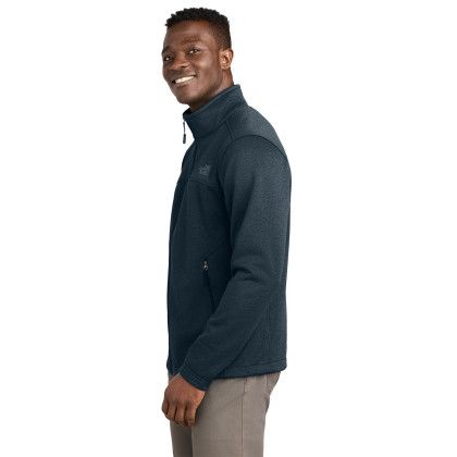 Custom The North Face Chest Logo Ridgewall Soft Shell Jacket - Urban Navy Heather Side view