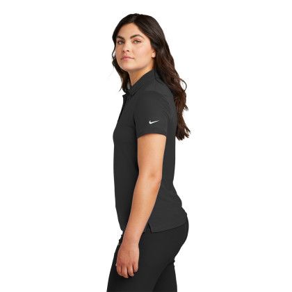 Custom Nike Women's Victory Solid Polo - Black Side view
