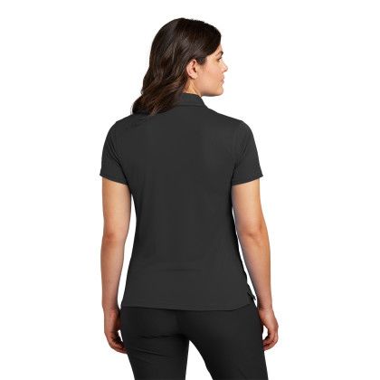 Custom Nike Women's Victory Solid Polo - Black Back view