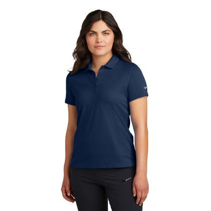 Custom Nike Women's Victory Solid Polo - College Navy Front view