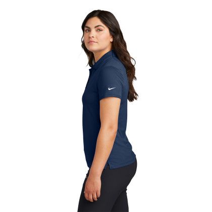 Custom Nike Women's Victory Solid Polo - College Navy Side view