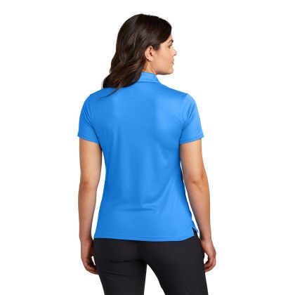 Custom Nike Women's Victory Solid Polo - Light Photo Blue Back view